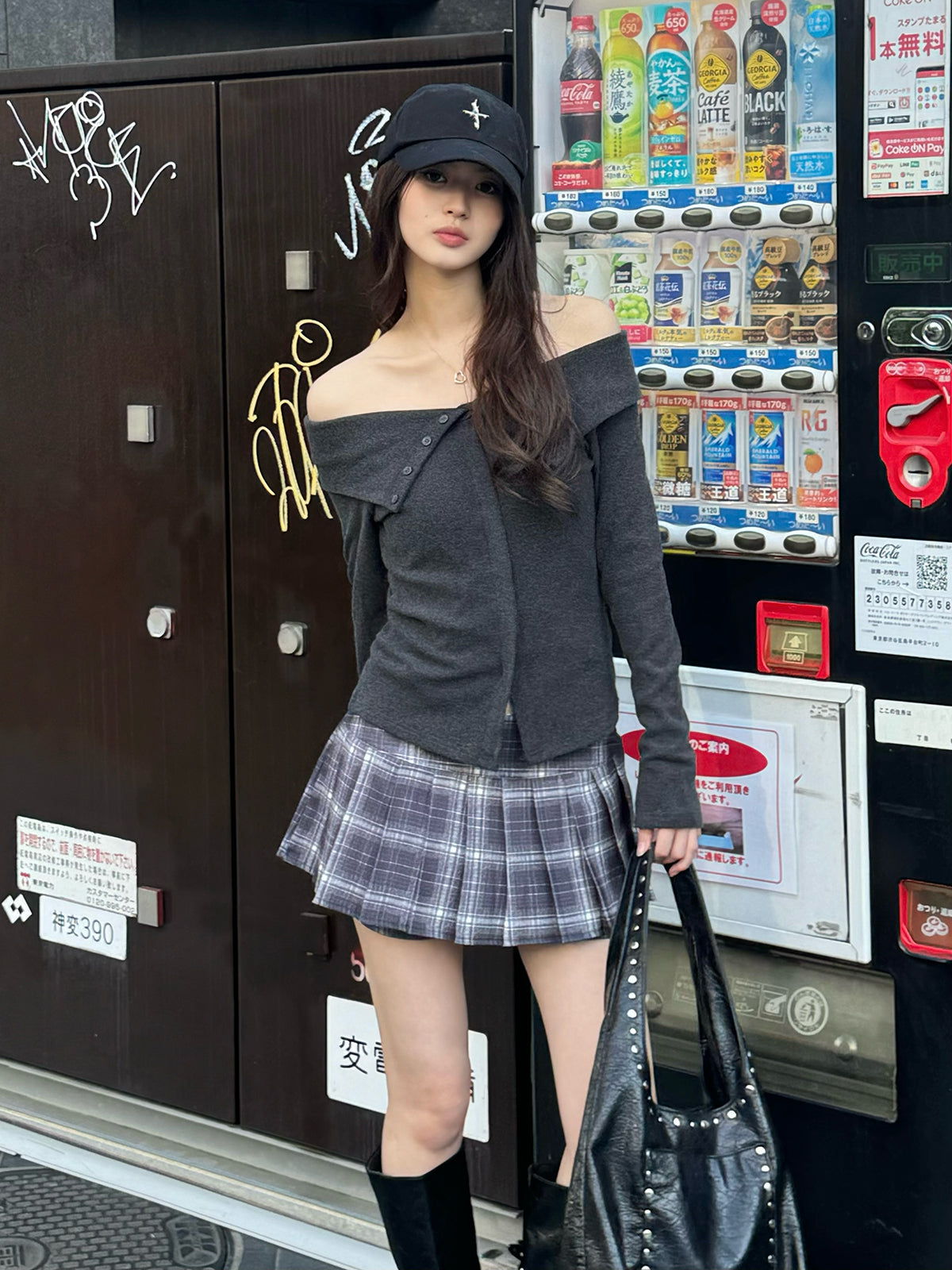 チェックマイクロミニスカパン