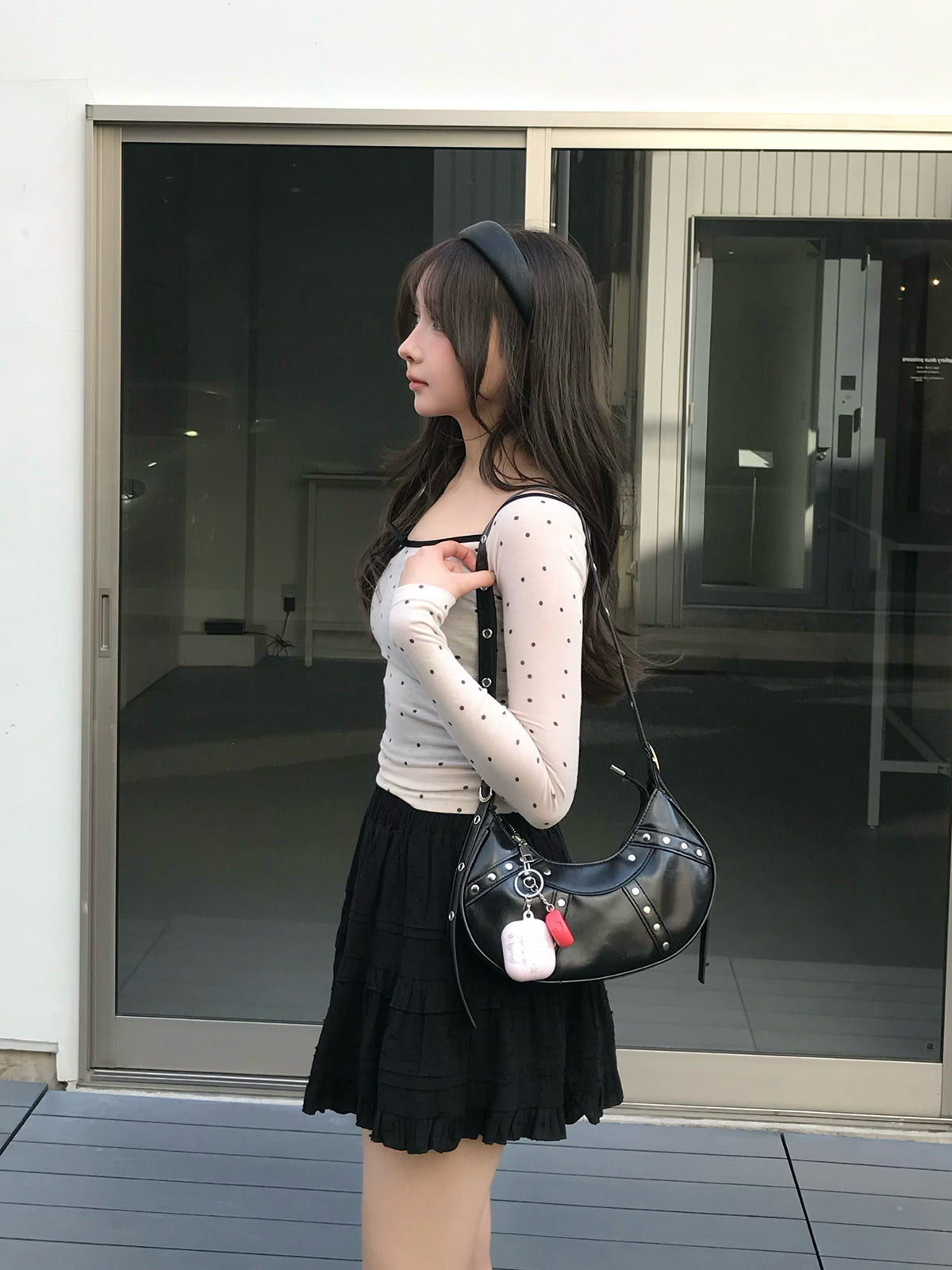 Dot Sheer Piping Cut and Sew