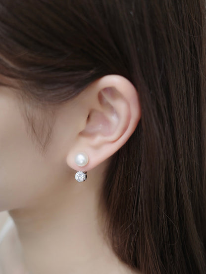 2wayパールマグネットピアス