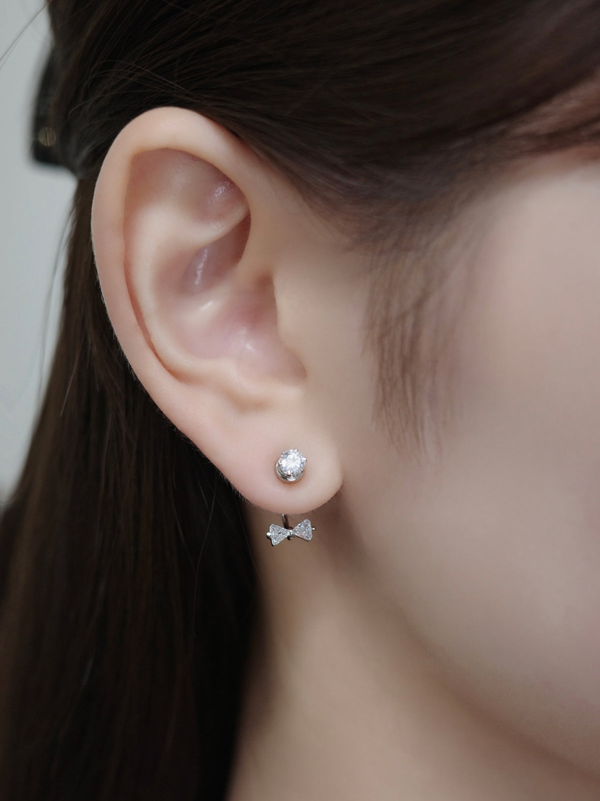 2wayタイニーリボンマグネットピアス