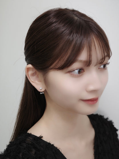 2wayタイニーリボンマグネットピアス