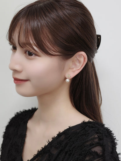 2wayデイジーマグネットピアス