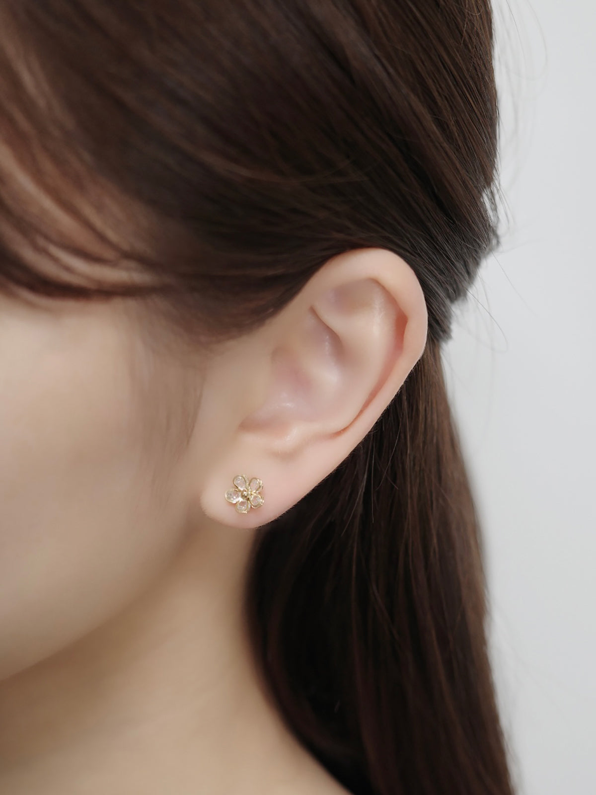 2wayデイジーマグネットピアス