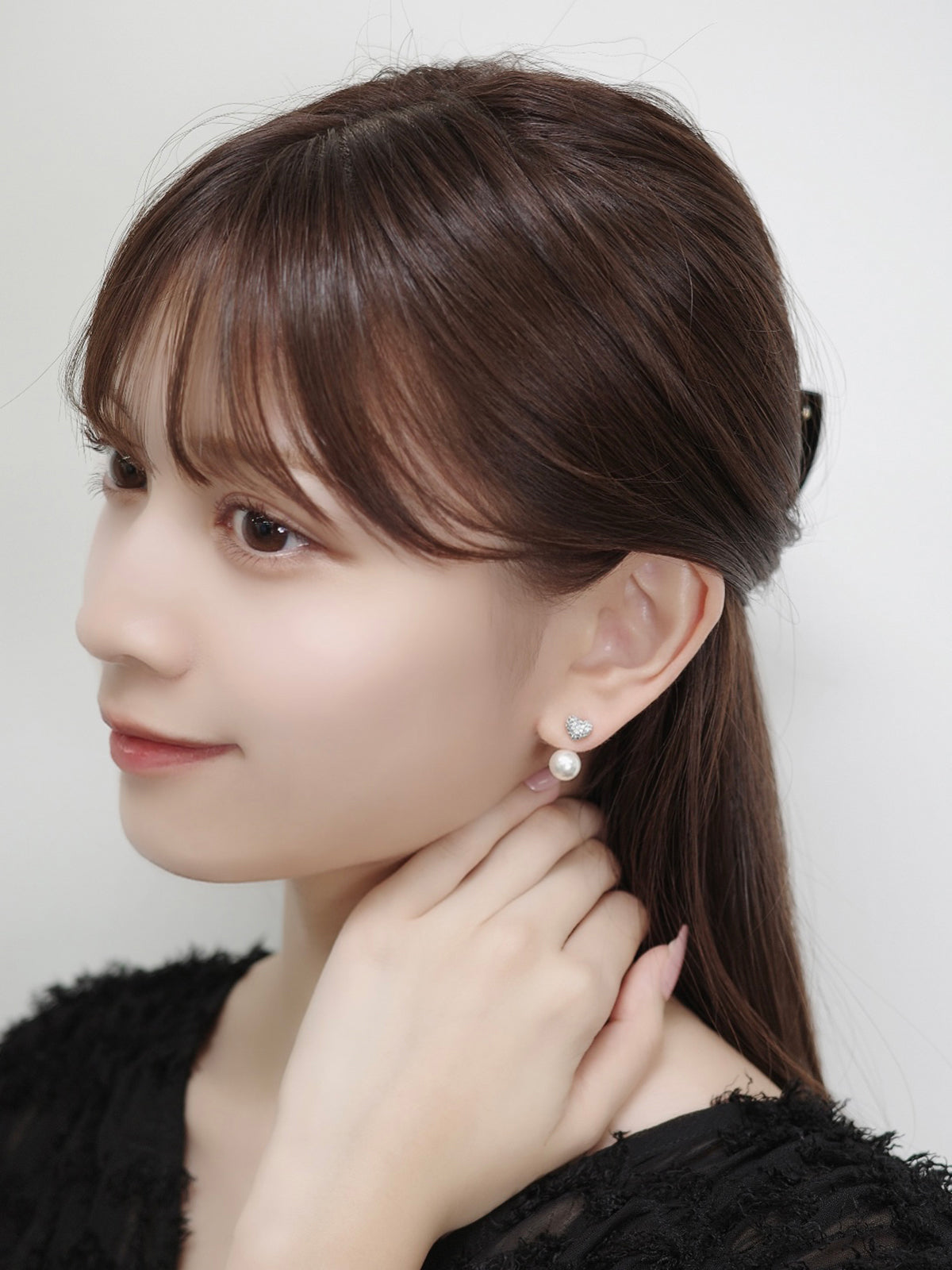 2wayシャインハートマグネットピアス