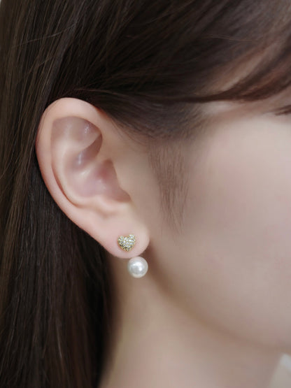 2wayシャインハートマグネットピアス