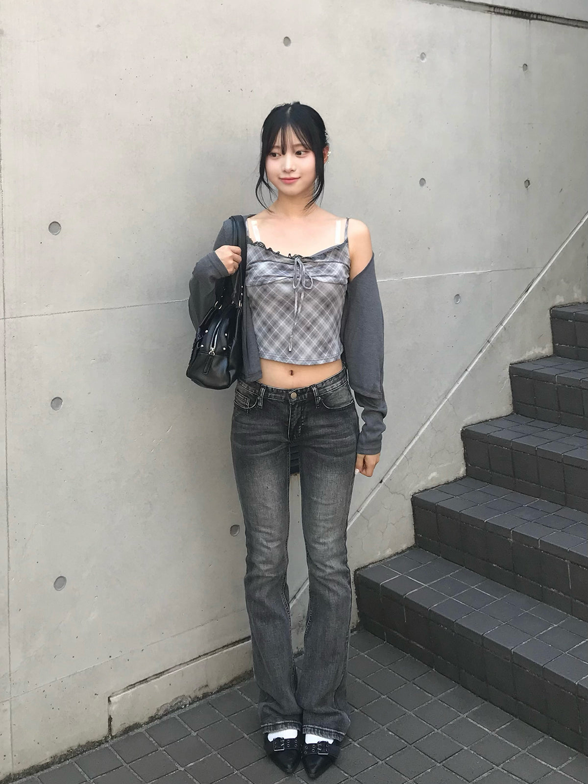 检查吊带套装开衫