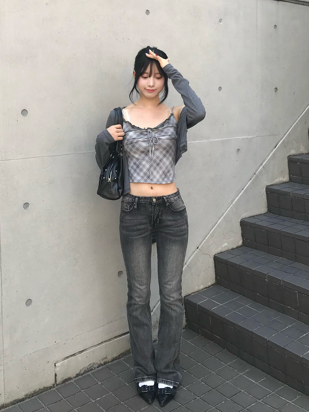 检查吊带套装开衫