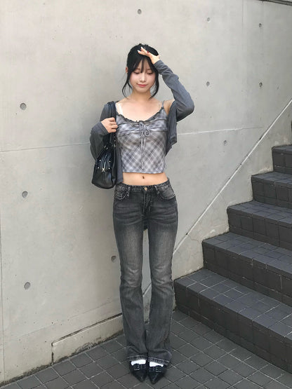 检查吊带套装开衫