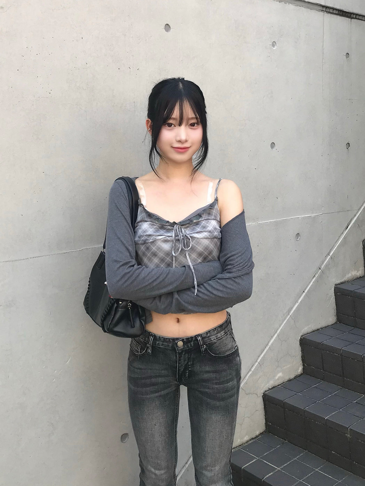 检查吊带套装开衫