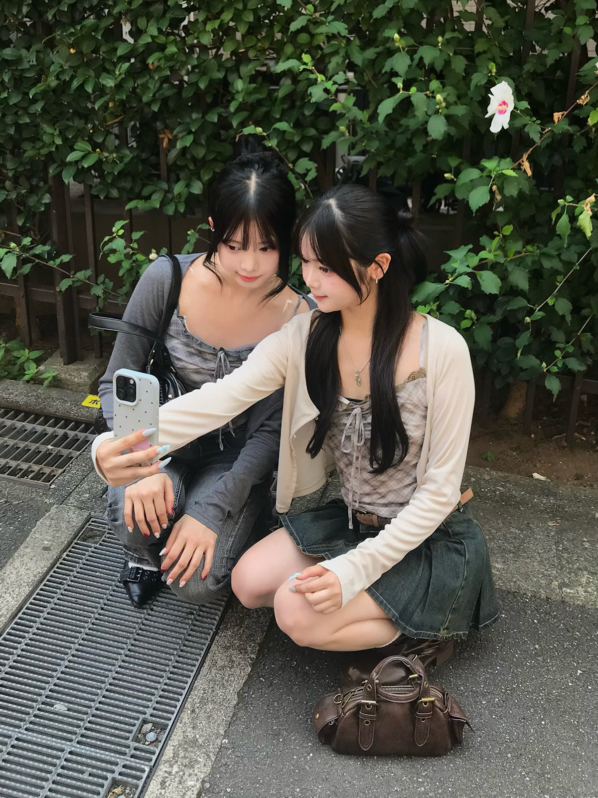 检查吊带套装开衫