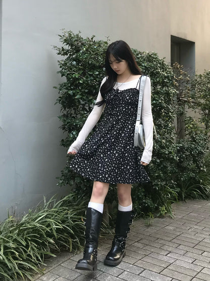 フラワーミニキャミワンピース