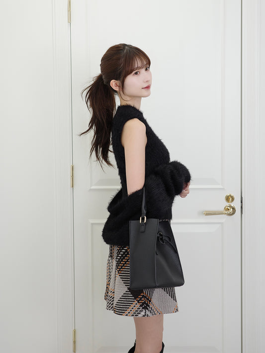 シャギーニットボレロセット