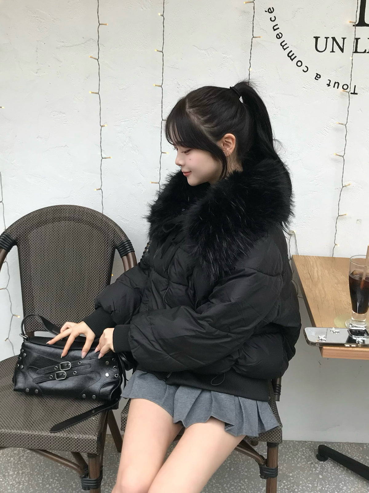 ビッグカラーファータッチブルゾン