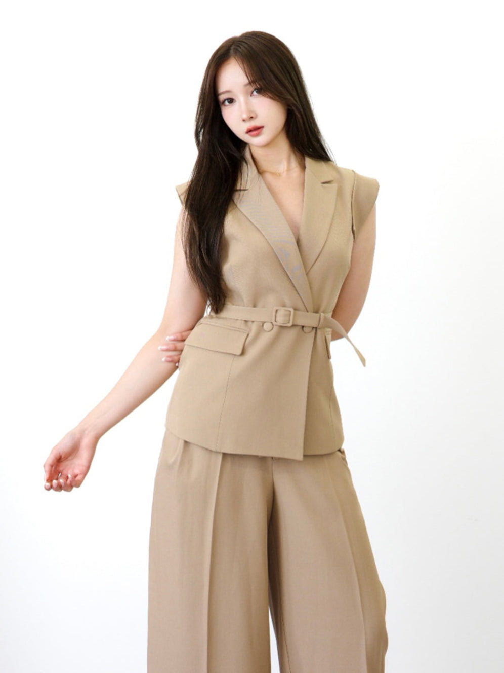 BELTED TAILORED SET