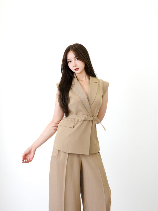 BELTED TAILORED SET