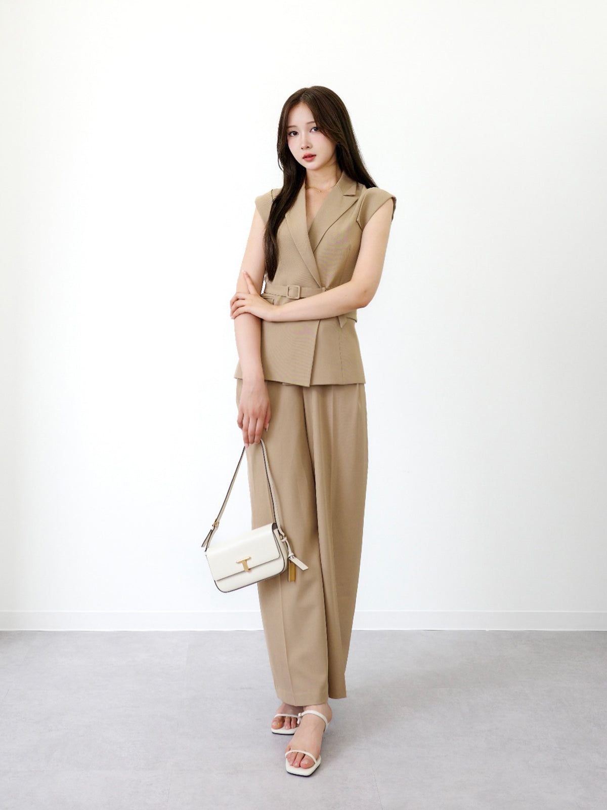 BELTED TAILORED SET