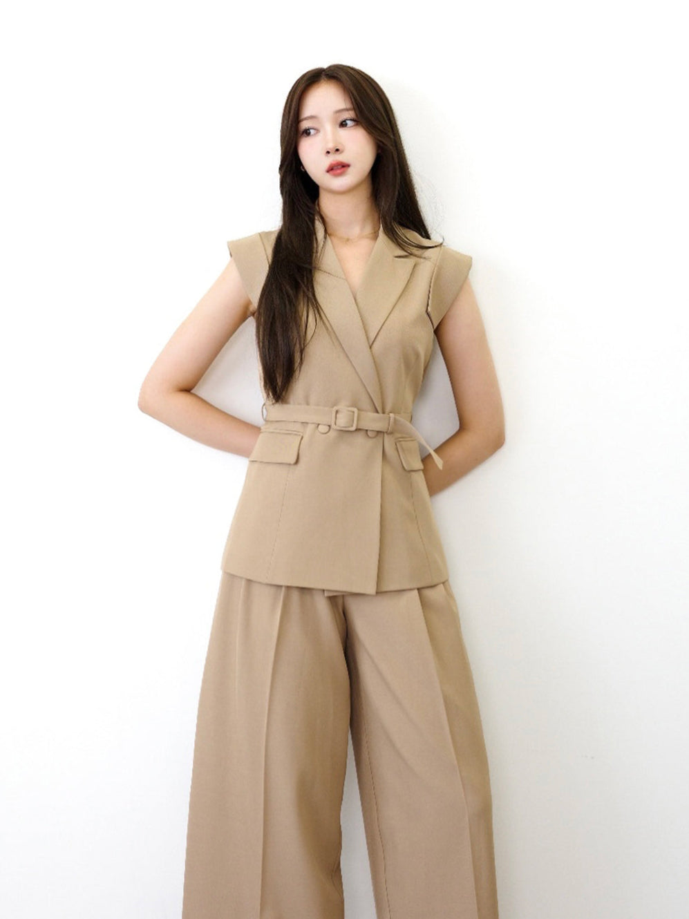 BELTED TAILORED SET