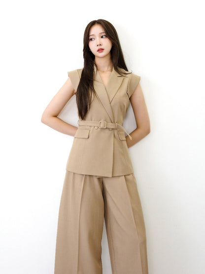 BELTED TAILORED SET
