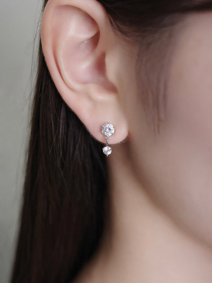 ツインビジューマグネットピアス