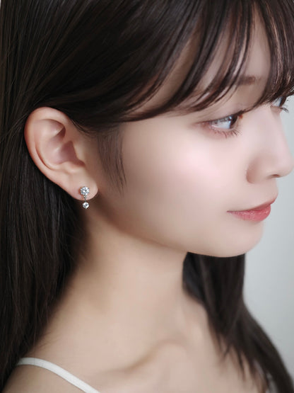 ツインビジューマグネットピアス