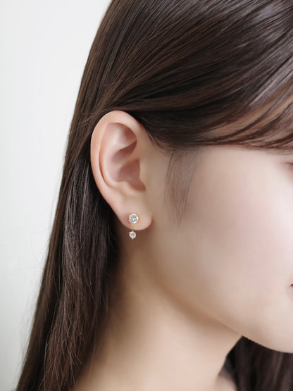 ツインビジューマグネットピアス