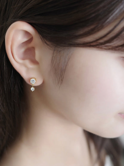 ツインビジューマグネットピアス