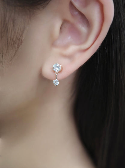 ツインビジューマグネットピアス