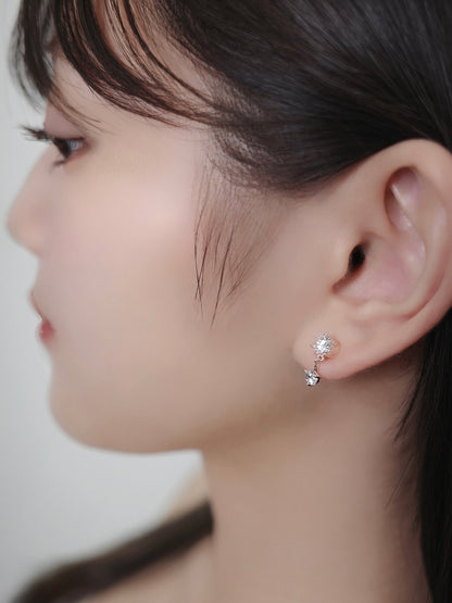 ツインビジューマグネットピアス