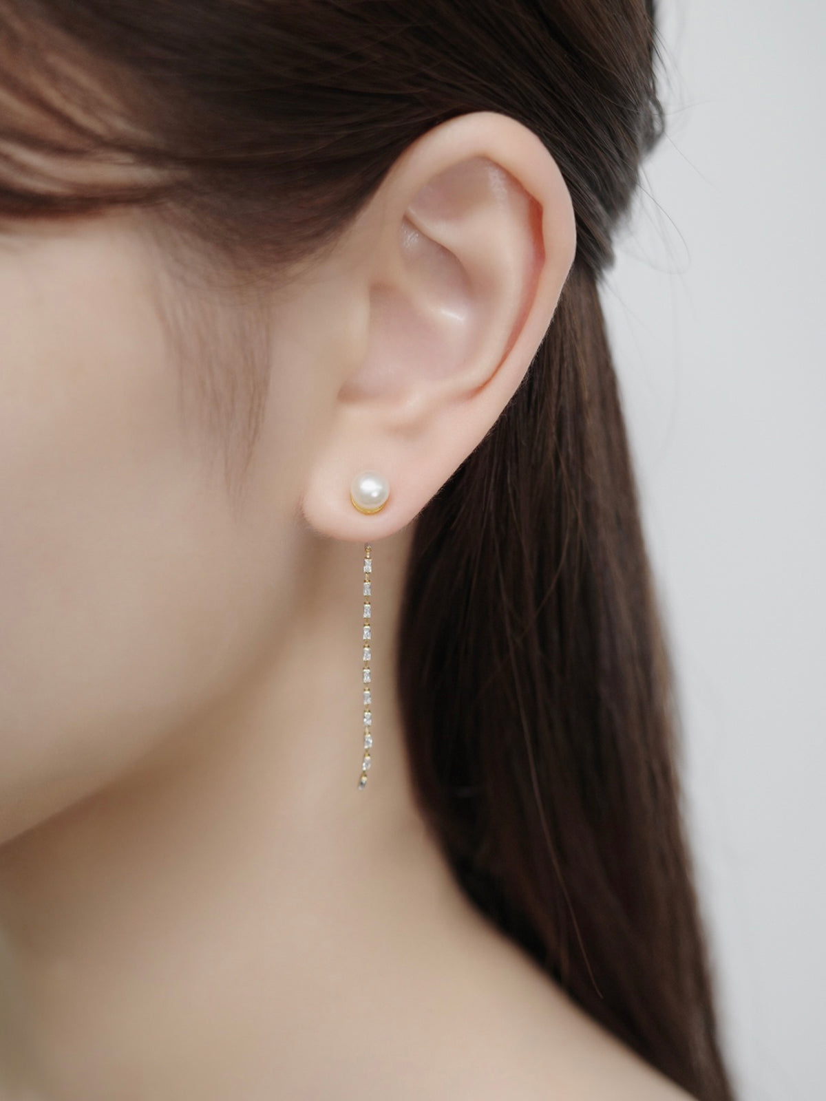 2wayルミチェーンマグネットピアス