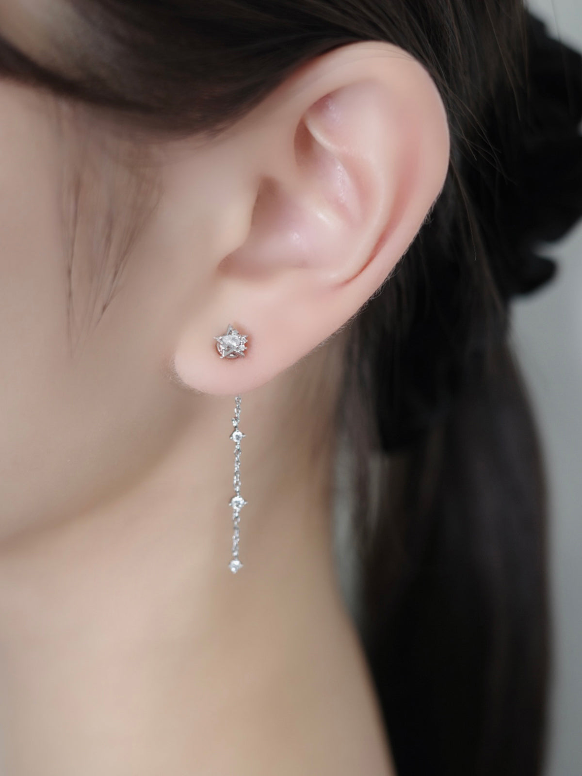 2wayスターラインマグネットピアス