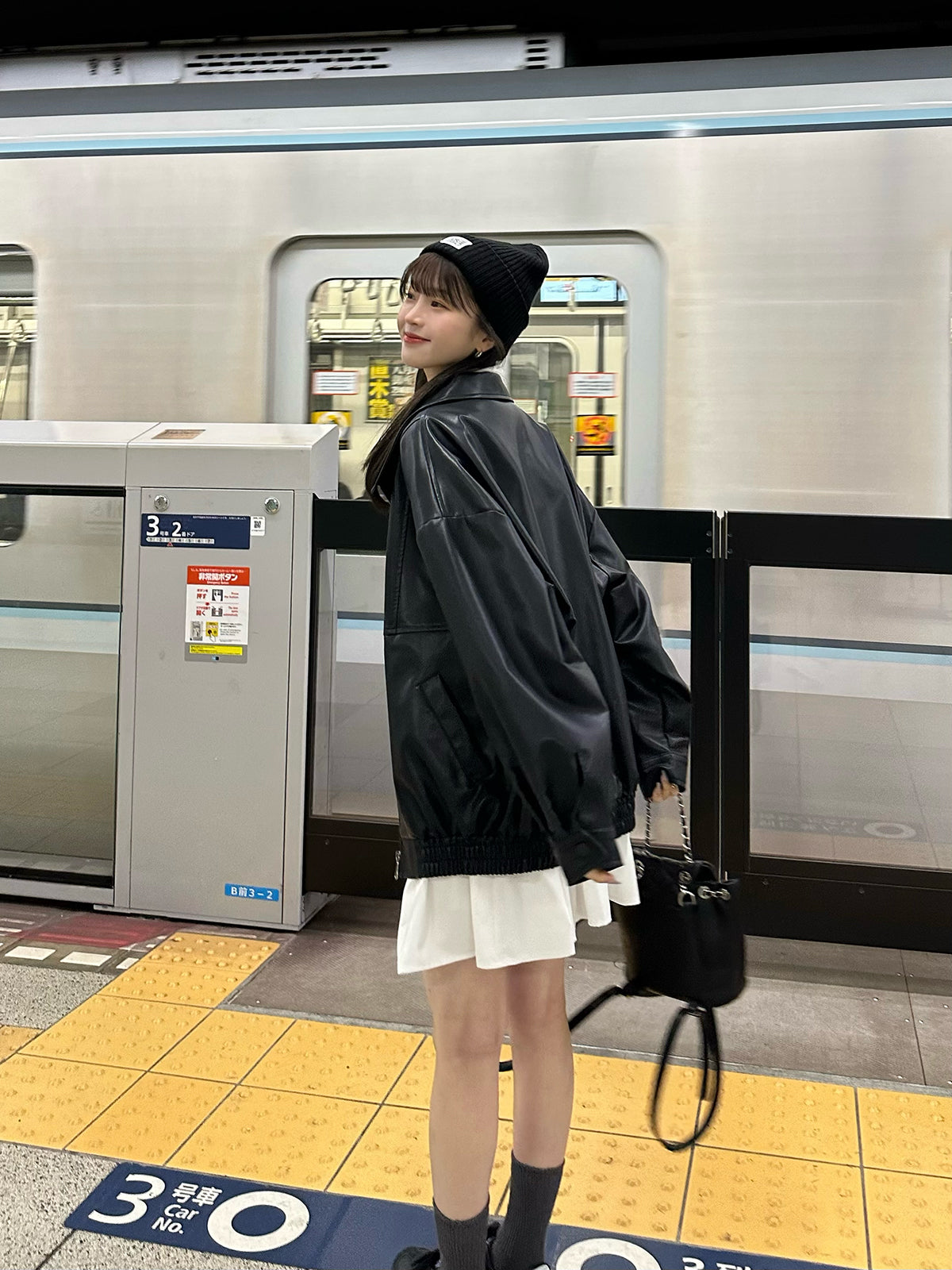 層次襯衫迷你連衣裙