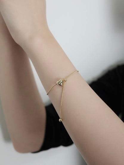 ハートラインブレスレット