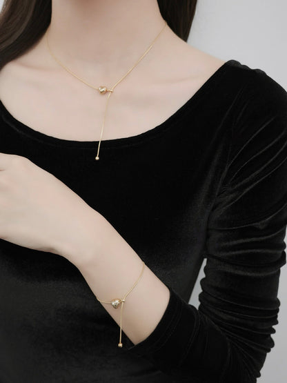 ハートラインネックレス