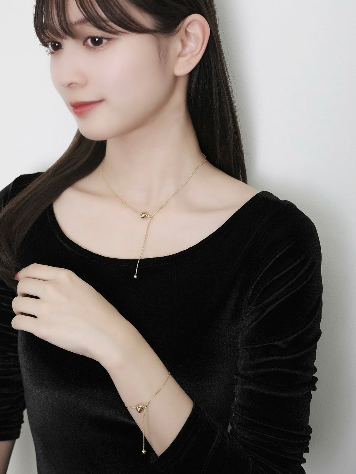 ハートラインブレスレット