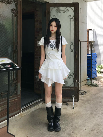 レースラップミニスカート