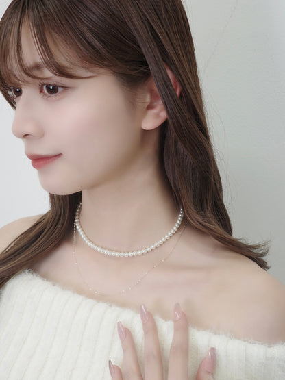 レイヤードパールネックレス