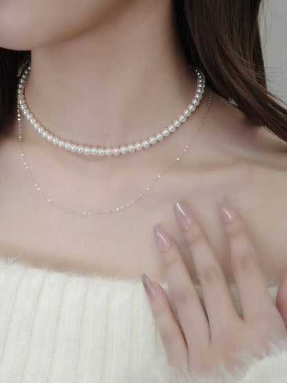 レイヤードパールネックレス