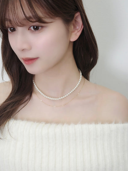 レイヤードパールネックレス