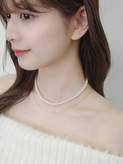 レイヤードパールネックレス