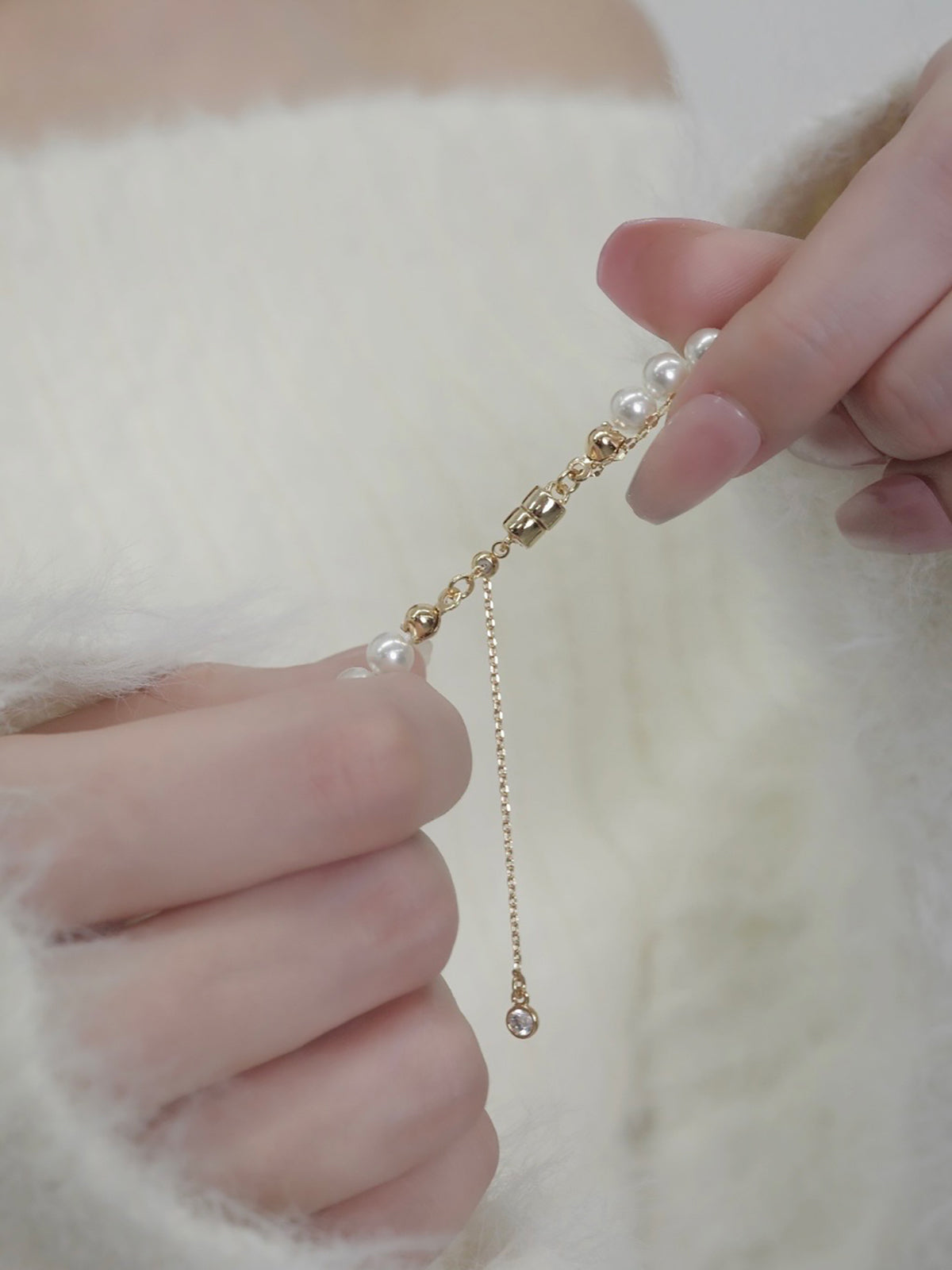 レイヤードパールネックレス