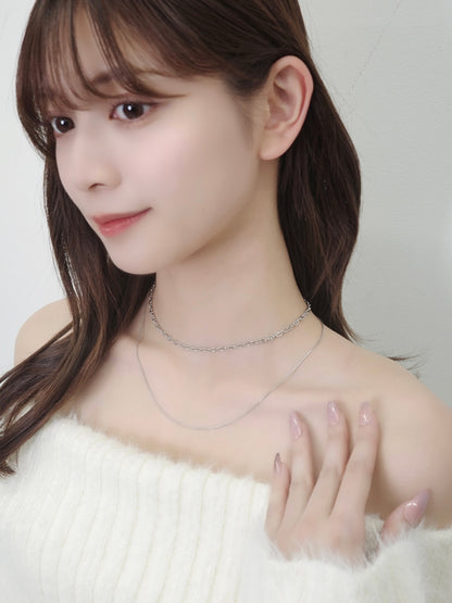 ダブルスネークチェーンネックレス