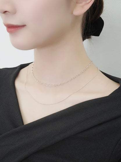 ダブルスネークチェーンネックレス