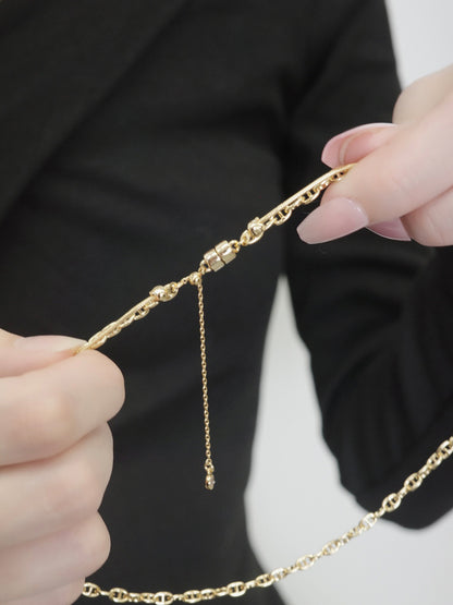 ダブルスネークチェーンネックレス