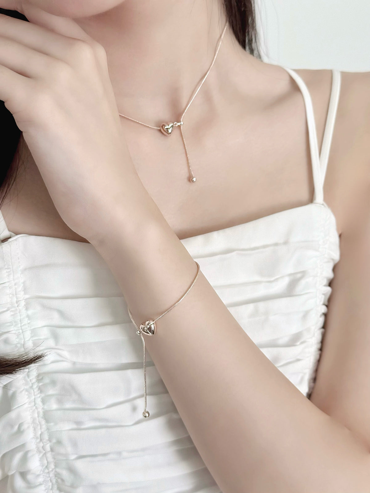 ハートラインブレスレット
