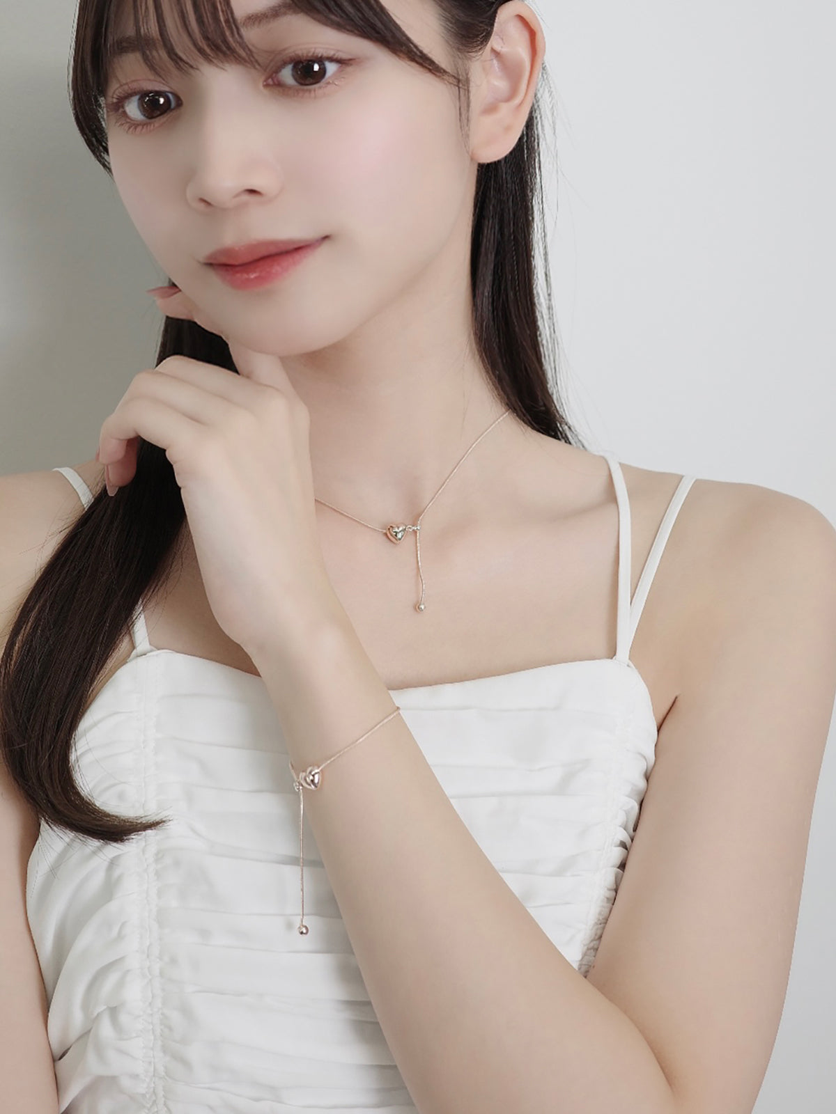 ハートラインネックレス