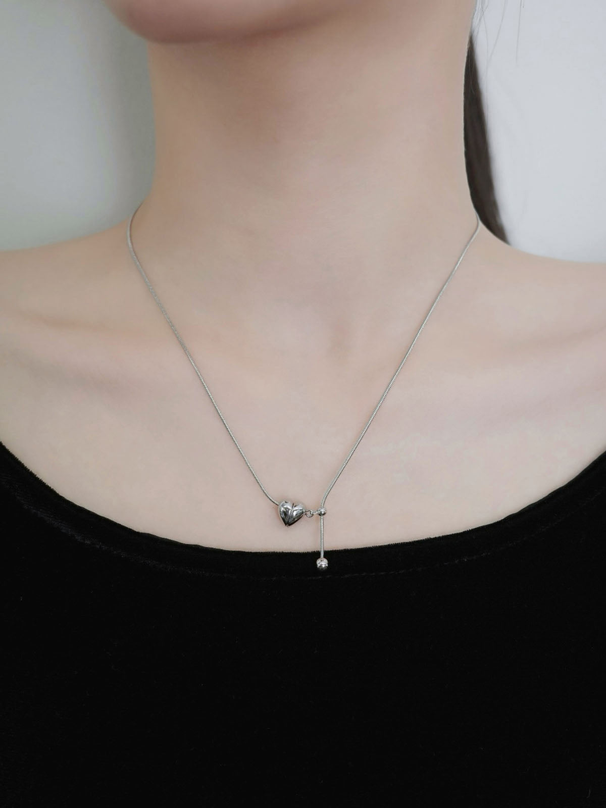ハートラインネックレス