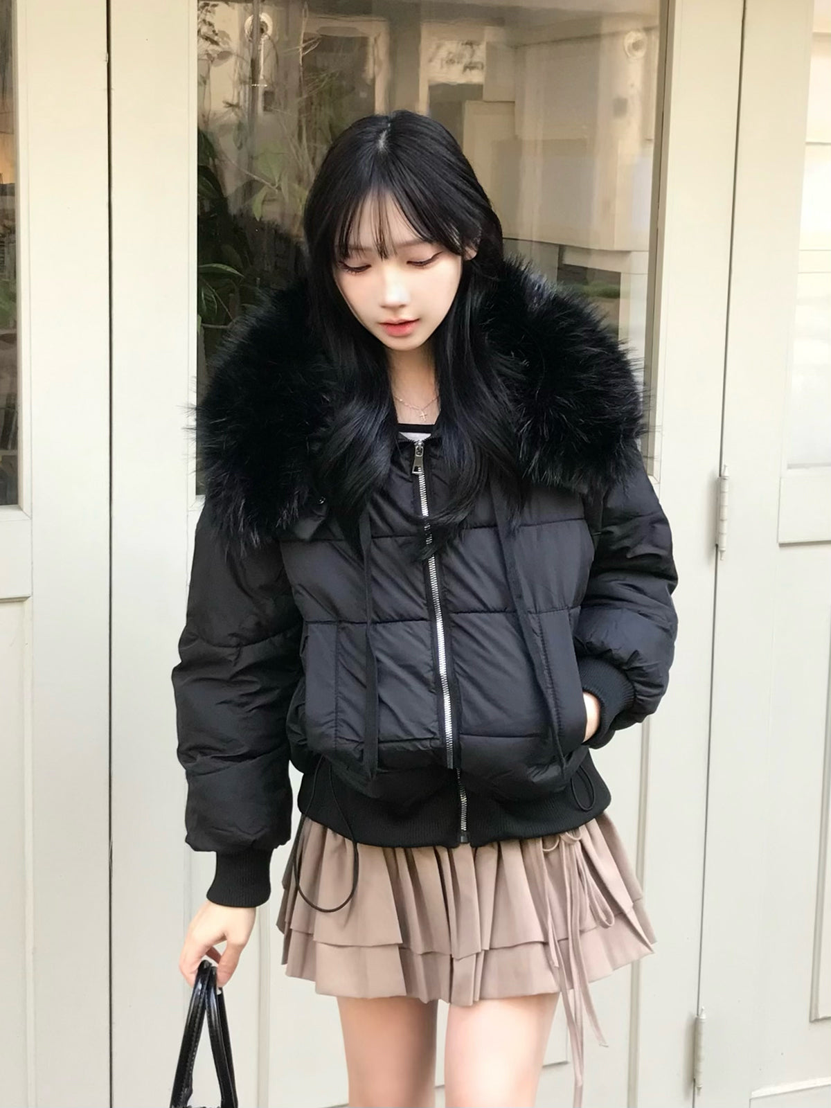 ビッグカラーファータッチブルゾン