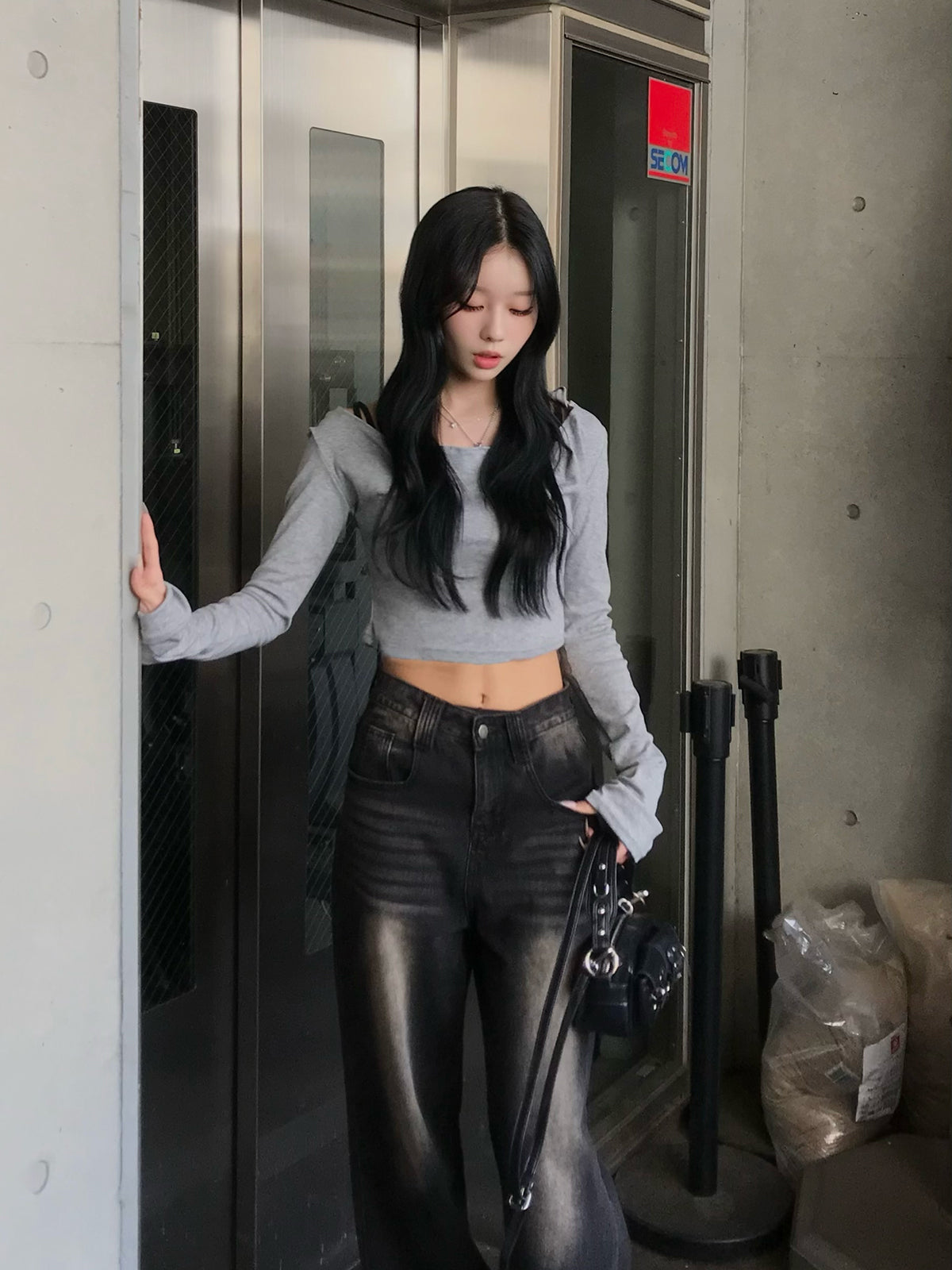 Hoodie Cropped T-Shirt