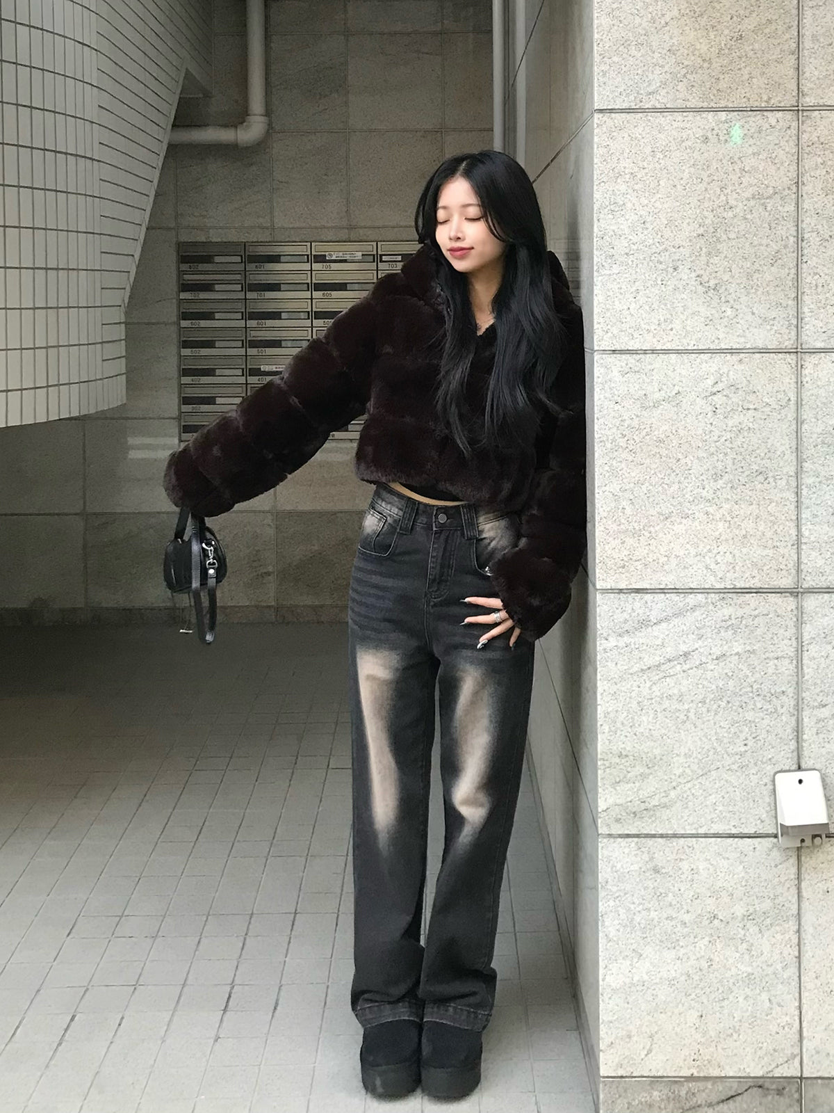 カラーウォッシングデニムパンツ