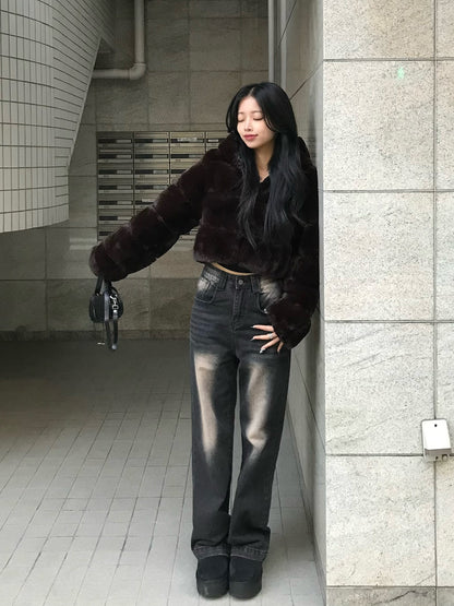 カラーウォッシングデニムパンツ